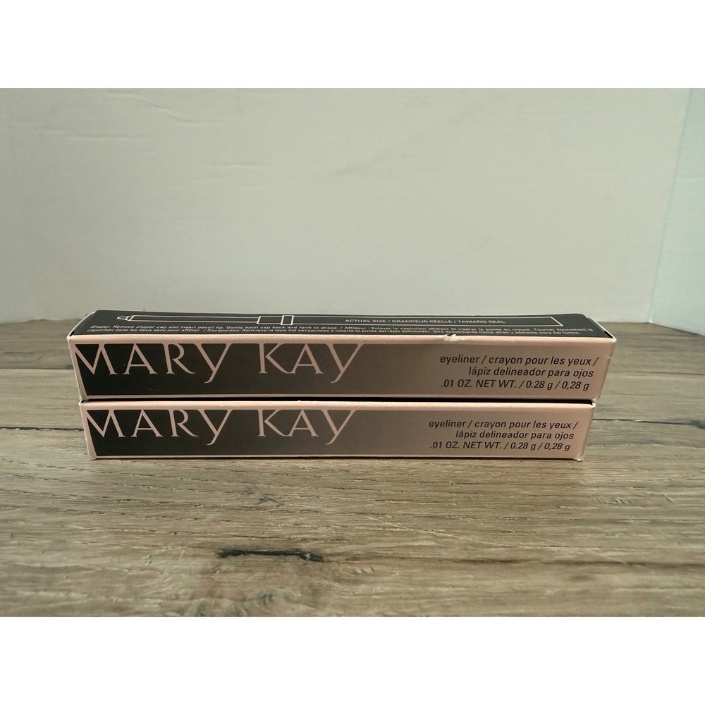 Lot of 2 Mary Kay Eyeliner Pencils MK Black Noir 090136 New in Box